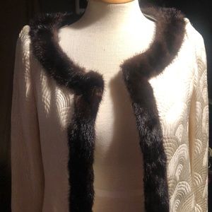 Dana buchman silk& mink jacket